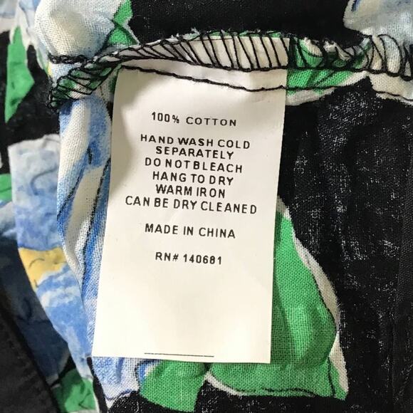 UNIQUE VINTAGE SZ XL 14 blue retro floral scalloped high waist shorts NWT B88 - Picture 7 of 7